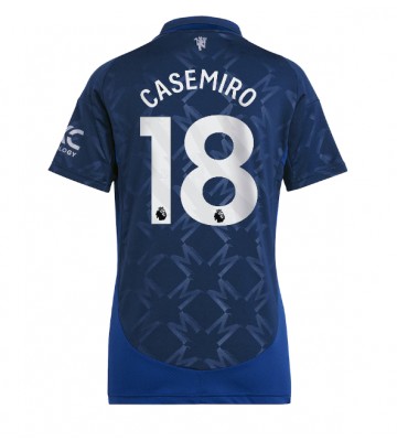 Manchester United Casemiro #18 Segunda Equipación Mujer 2024-25 Manga Corta